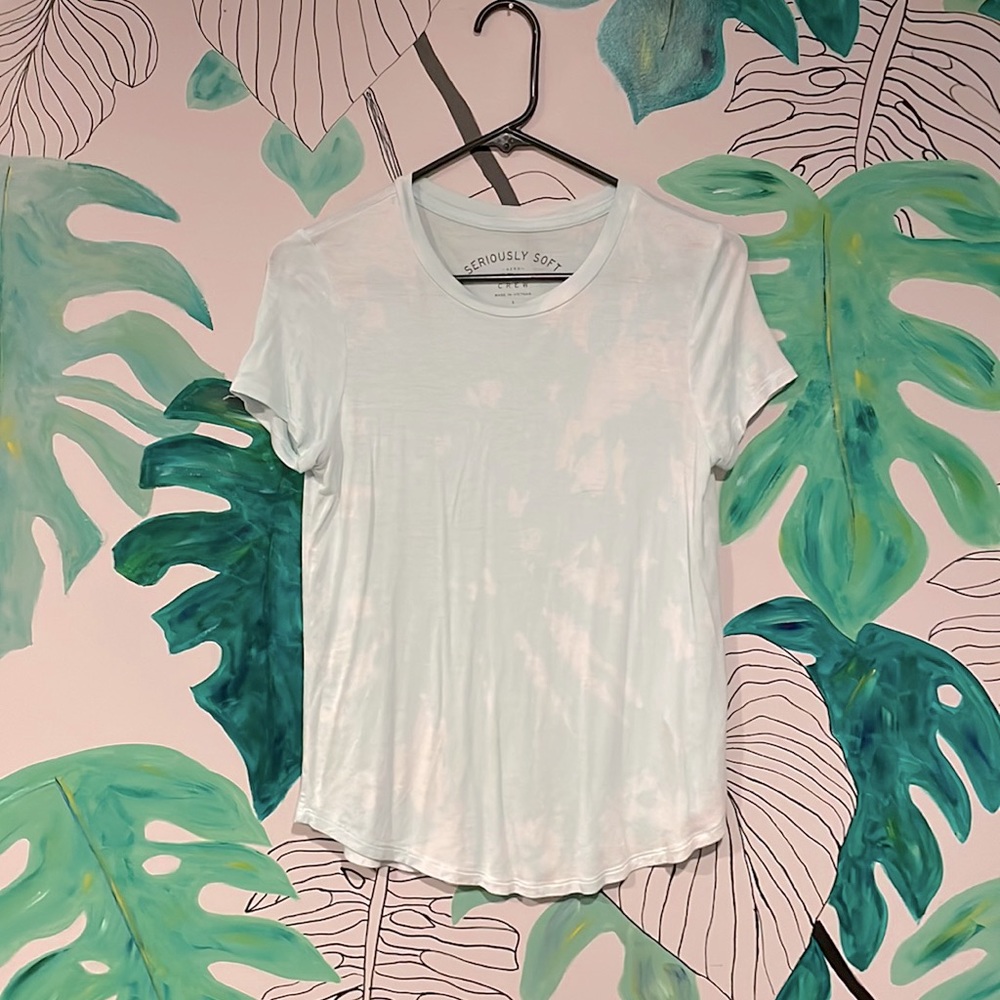 Aero blue and white tie dye t-shirt